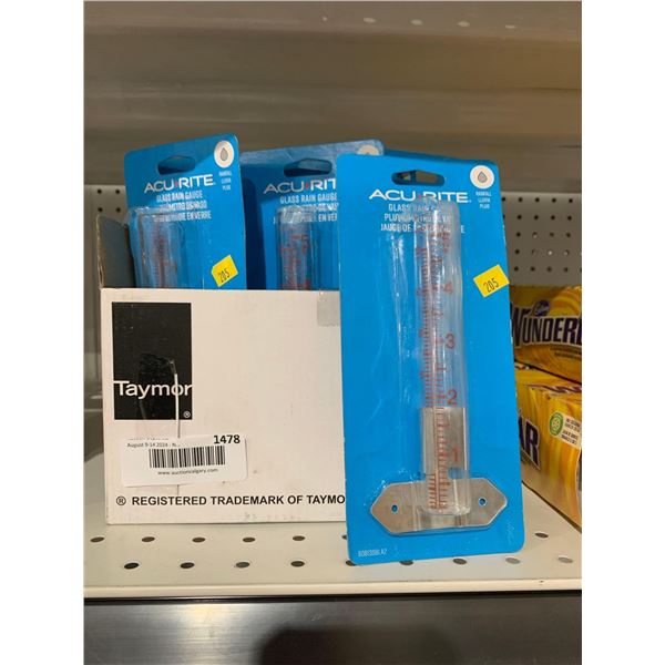 Acu-Rite Glass Rain Gauge Lot of 6