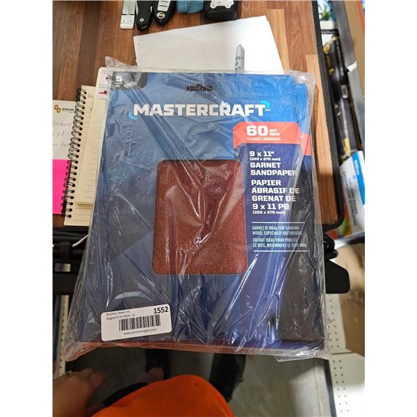 Mastercraft 60 Grit Coarse 9x11" Sandpaper 6x 5 Pc Packs