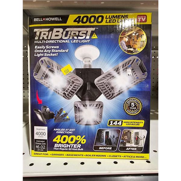 TriBurst Screw In Multi-Directional Shop Light