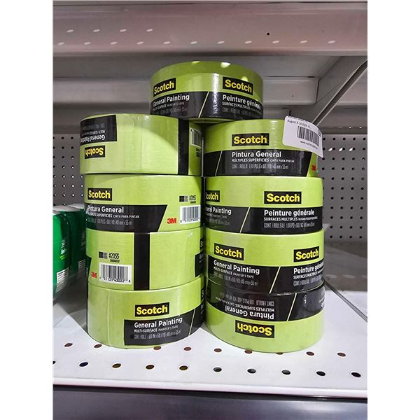 Lot of 9 Rolls - Painters Trim Tape 9x 48mmx55m