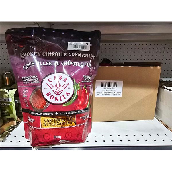 Casa Bonita Smokey Chipolte Corn Chips 6x300g
