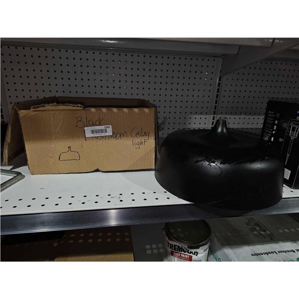 Black Mushroom Style Hanging Ceiling Lamp