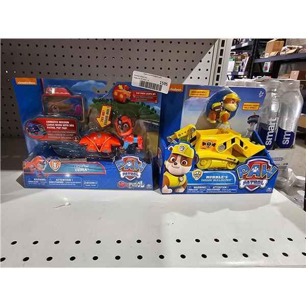Lot of 2 Paw Patrol Play Sets Zuma & Rubble