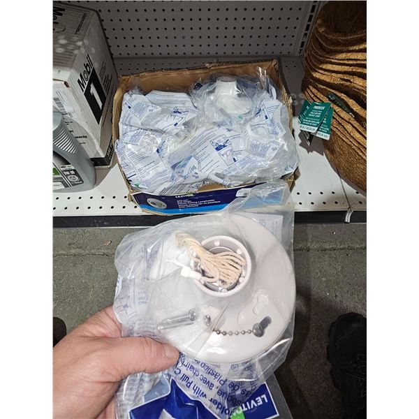 Lot of 22 Plastic Light Holder with pull Cord