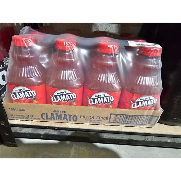 Mott's Clamato Extra Spicy Tomato Juice 12x945ml