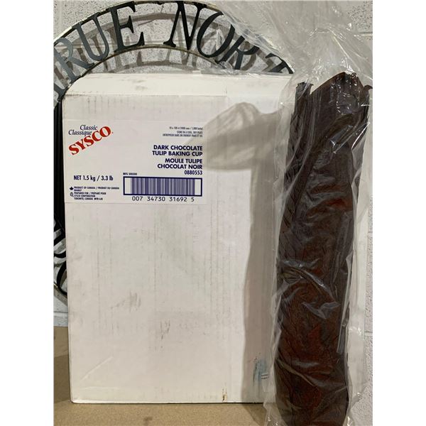 Sysco Dark Chocolate Tulip Baking Cup 3.3 Lbs