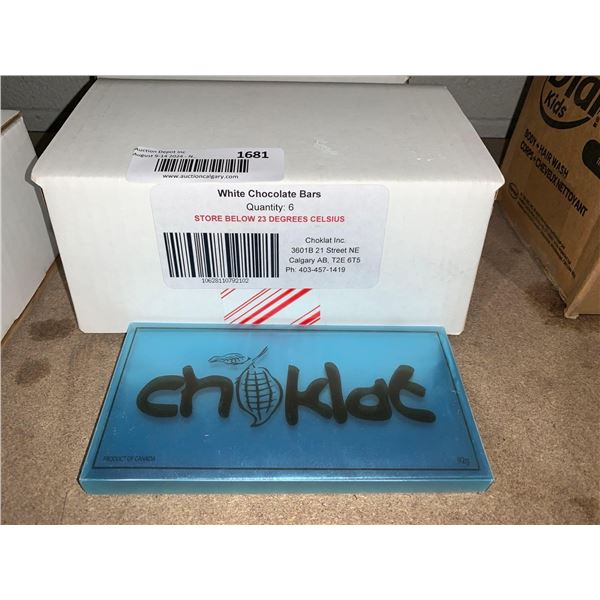 Choklat Locally Made Candy Bars - White Chocolate 6x92g