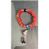 Image 1 : SINO- TIBETAN CORAL BEADS PRAYER BRACELET