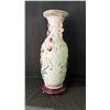 Image 2 : LARGE PEACH TREE VASE WITH STAND APPROX 24"