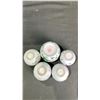 Image 8 : 5- HAND PAINTED MINIATURE ORIENTAL VASES
