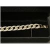 Image 3 : 14K GOLD PLATED 12.0MM ICED OUT CUBAN LINK BRACELET LINK BRACELET - 8" LONG