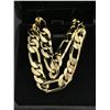 Image 2 : 14K GOLD PLATED 9.0MM CUBAN LINK NECKLACE - 19.5" LONG