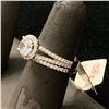 Image 2 : CUBIC ZIRCONIA ENGAGEMENT RING SET SIZE 6