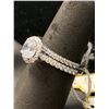 Image 2 : CUBIC ZIRCONIA ENGAGEMENT RING SET SIZE 6