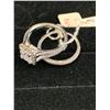 Image 2 : CUBIC ZIRCONIA ENGAGEMENT RING SET SIZE 6