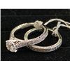Image 2 : CUBIC ZIRCONIA ENGAGEMENT RING SET SIZE 6