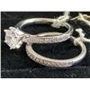 Image 2 : CUBIC ZIRCONIA ENGAGEMENT RING SET SIZE 6