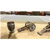 Image 3 : LOT OF ASSORTED COLLECTIBLES INCLUDING; MINI GOBLET, ANTIQUE CANNON REPLICAS & STEAM ENGINE MODEL