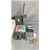 Image 2 : LOT OF ASSORTED ITEMS INCLUDING; VINTAGE REALISTIC RADIO, BUSHNELL BINOCULARS, BOAR BRISTLE SHAVING