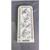 Image 1 : VINTAGE PEARLITE CRIBBAGE BOARD SIGNED GLENYS GRAY 13"