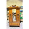 Image 1 : ANTIQUE MIRRORED 1 DOOR 1 DRAWER WARDDROBE