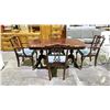 Image 1 : DUNCAN PHYFE TABLE WITH 4 CHIPPENDALE STYLE CHAIRS
