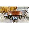 Image 2 : DUNCAN PHYFE TABLE WITH 4 CHIPPENDALE STYLE CHAIRS