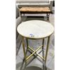 Image 1 : MARBLE TOP ROUND END TABLE 20" X 24"