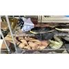 Image 2 : 2 SHELVES OF ASSORTED ITEMS INCLUDING; FISHING RODS, FISHING NETS, FLIPPERS & MORE