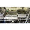 Image 2 : SHELF OF ASSORTED COOKWARE INCLUDING; BAKING SHEETS & WARMING PANS