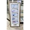 Image 1 : FRAMED ARCTIC ANIMALS LIMITED EDITION (318/500) COVERS SERIES 3 FIRST DAY OF ISSUE STAMPS 13" X 32"