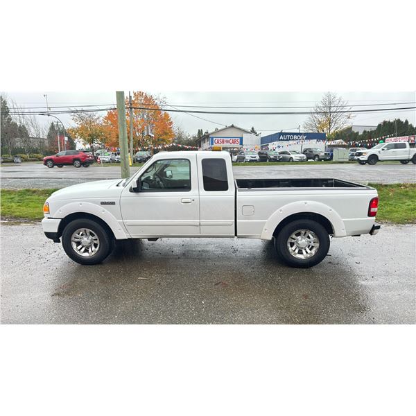 2008 FORD RANGER 4X4, 2DR PU WITH REAR HINGED DOORS, WHITE VIN 1FTZR45E48PA28346
