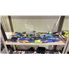 Image 1 : SHELF OF ASSORTED TOOLS INCLUDING; WIRE CUTTERS, SOCKET SET, HEX KEYS & MORE