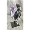Image 2 : AMETHYST CLUSTER ON STAND APPROX 7" WITH STAND LISTED RETAIL $800