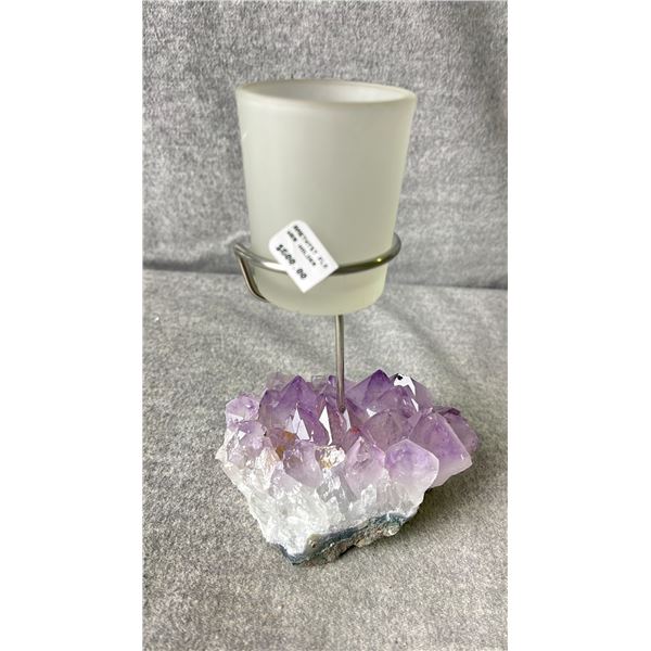 AMETHYST CANDLE HOLDER LISTED RETAIL $600