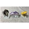 Image 2 : ORTHOCERAS FOSSIL LISTED RETAIL $150, AMETHYST, & MOOKAITE STONE LISTED RETAIL $180 EACH