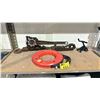 Image 2 : SHELF OF ASSORTED TOOLS INCLUDING; CRAFTSMAN DRILL PRESS, FISH TAPE, PIPE HOIST & MORE