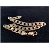 Image 2 : 14K GOLD PLATED 8.0MM CUBAN LINK ANKLET - 10" LONG