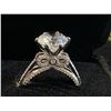 Image 2 : 925S 3.0CT CZ BOW RING, MOUNTED IN 925 STERLING SILVER WITH WHITE OVERLAY, SIZE 7
