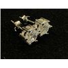Image 2 : 925S 1.0 CARAT EACH CZ STUD EARRINGS, MOUNTED IN 925 STERLING SILVER WITH WHITE GOLD OVERLAY