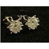 Image 2 : 925S 0.5CT EACH MOISSANITE LAB SNOWFLAKE STUD EARRINGS, MOUNTED IN 925 STERLING SILVER WITH