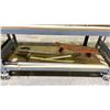 Image 8 : 3 SHELVES OF ASSORTED GARDEN TOOLS, SWORDS & OTHER WEAPONRY