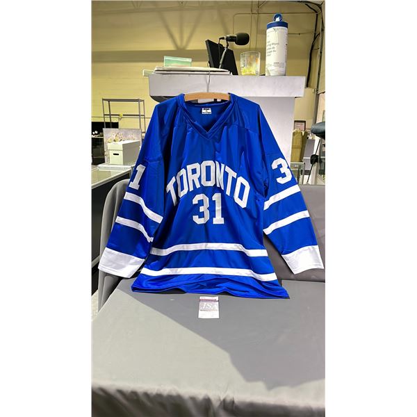 AUTOGRAPHED TORONTO MAPLE LEAFS CURTIS JOSEPH JERSEY WITH COA