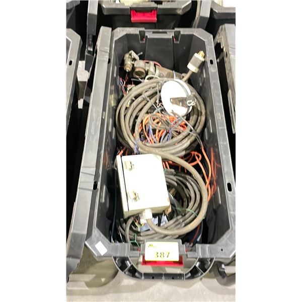 BIN OF MIS. WIRING AND MORE *WITH LID*