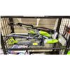 Image 1 : SHELF OF ASSORTED VACUUMS & STEAM MOPS (UNKNOWN WORKING CONDITION, MAY BE MISSING PIECES)