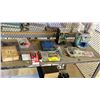 Image 1 : SHELF LOT OF ASSORTED ITEMS INCLUDING; CANDY MACHINE, REMOTE COOKING THERMOMETER AND MORE