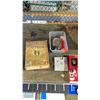 Image 2 : SHELF LOT OF ASSORTED ITEMS INCLUDING; CANDY MACHINE, REMOTE COOKING THERMOMETER AND MORE