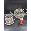Image 1 : Tea Pot and Cup Wire Planter Set