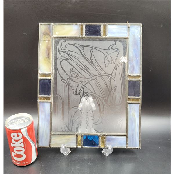 Vintage Stained Glass Window Panel