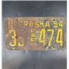 Image 1 : 1954 Nebraska License Plate